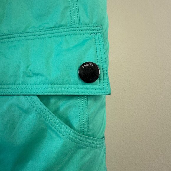 IVIVVA Lululemon Reversible Quilted Vest Girls 6 Teal Gray Snap Pockets - Picture 10 of 12